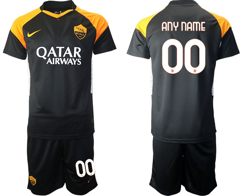 Men 2020-2021 club Rome away customized black Soccer Jerseys